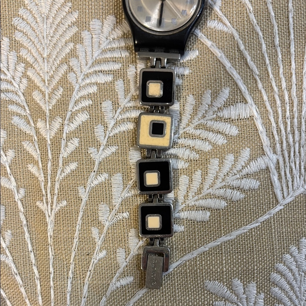 Swatch Black and Gold Geometric Watch - Picture 3 of 8